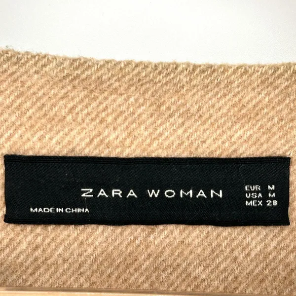 Zara Woman Wool Blend Cardigan Womens Medium Open Front Sweater Jacket Hand Made - Image 7