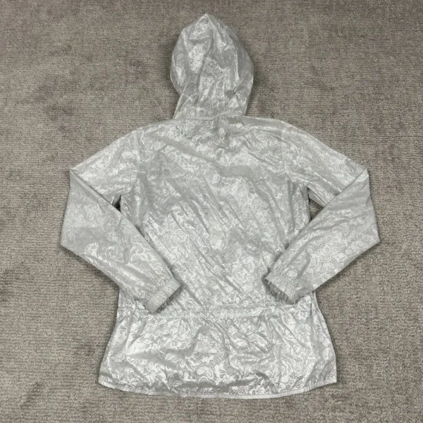 Helly Hansen Jacket Womens Small White Lace Print Hiking Lightweight Hooded - Image 6