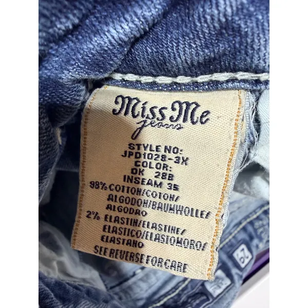 Miss Me Irene Bootcut Jeans Women's Size 29 Blue Western Embellished Boho Cotton - Image 6