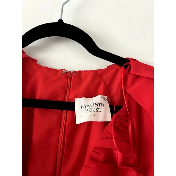 Hyacinth House Tuckernuck Courtney Red Mini Babydoll Dress NWT Size S - Image 5