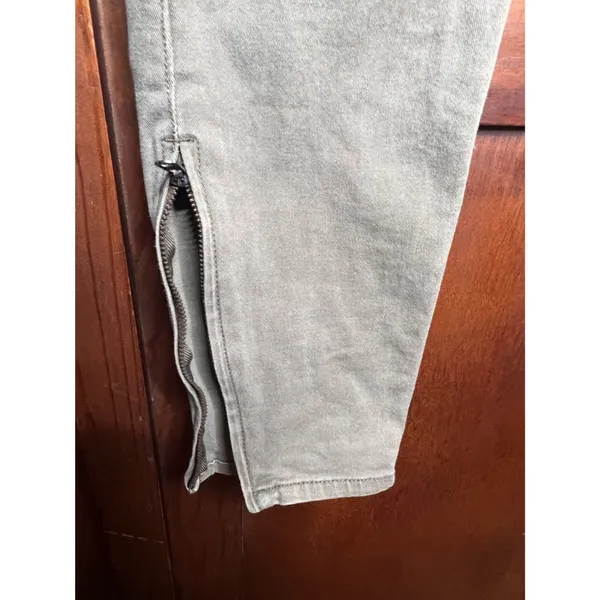 Abercrombie & Fitch Womens Cargo Skinny Pant 26 Green Utility Zipper Hem Casual - Image 4