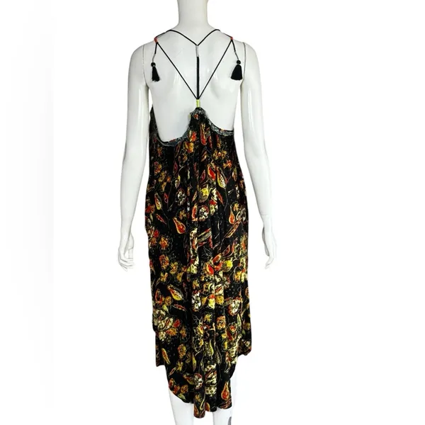 Free People Bohemian Garden Party Cotton Blend Knit Dress In Black Combo S L G#3 - Image 6