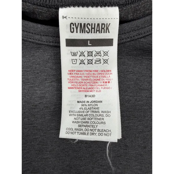 Gymshark Crop Top Vital Seamless 2.0 Large Grey Long Sleeve Thumbhole Activewear - Image 8