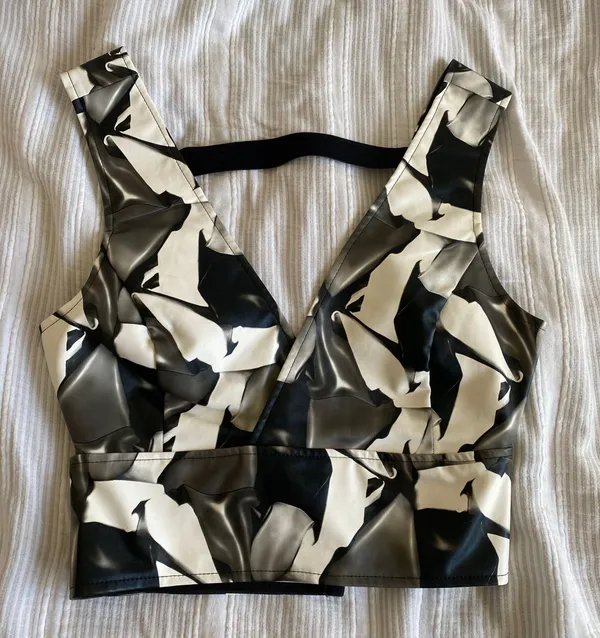 ANGL Faux Leather Crop Top - Image 3