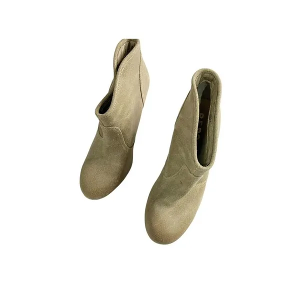 REPORT Booties Womens 6 Tan Suede Block‎ Heel Western Boho - Image 3