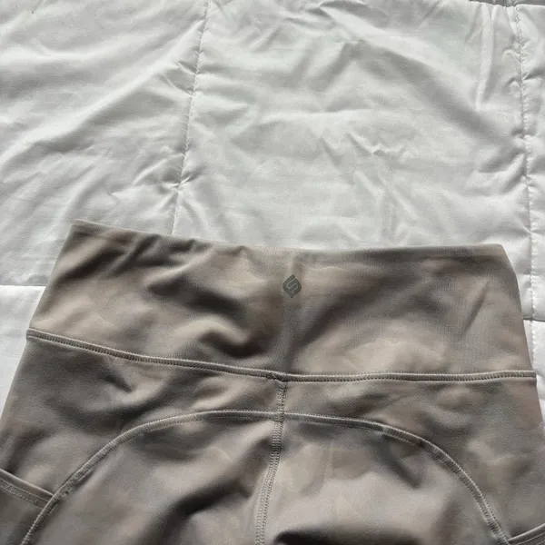 Womens Gray Camo Leggings‎ Athleisure Activewear Yoga Workout Gym Pockets - Image 8