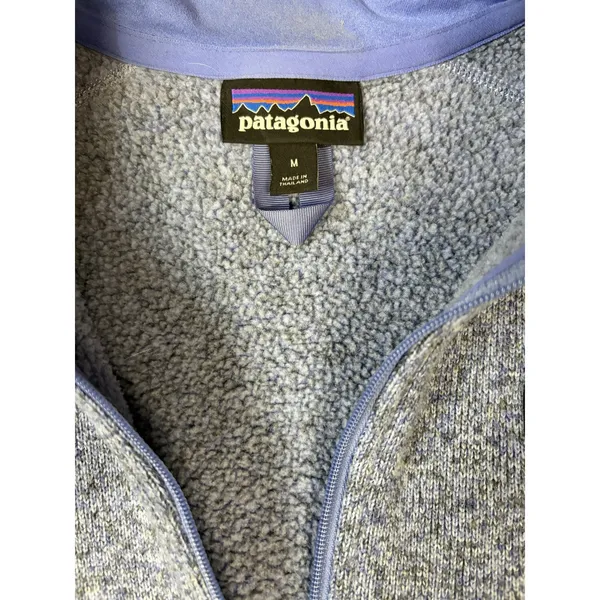 Patagonia Better Sweater 1/4 Zip Fleece Pullover Blue Marl STY25617 Womens M - Image 7