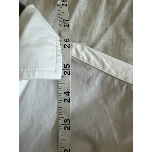 Ann Mashburn Button Down Shirt Women XS White Stretch Cotton - Image 7