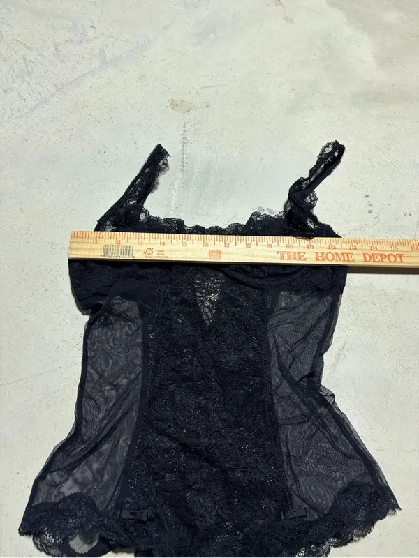 Victoria’s Secret y2k Black Lace Bodysuit Sheer Teddy 36C - Image 3
