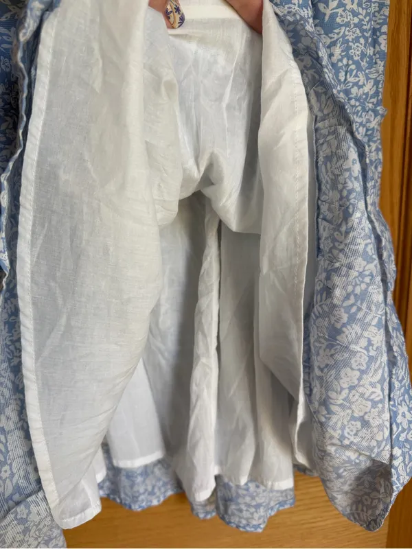 Altar'd State Aubrey Floral Mini Dress NWT Blue White Smocked Tiered XL - Image 9