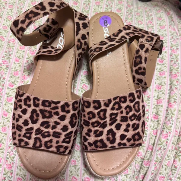 Soda Leopard print sandals - Image 2