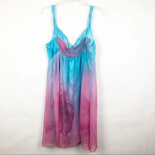 Y2K Fairy Pastel Whimsical Midi Babydoll Dress Womens Medium Event Romantic - Image 8