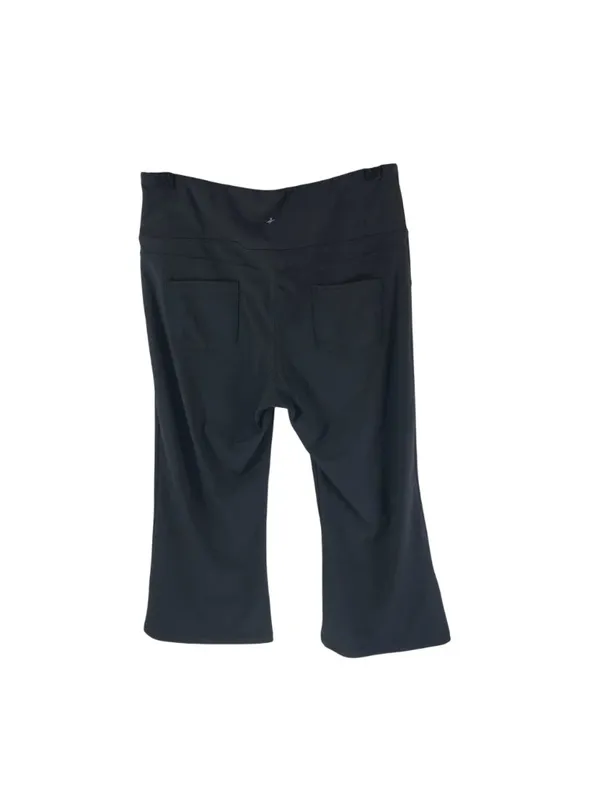 Halara Womens Black Cropped Pants XL Stretch Waist Boot Cut Back Pockets - Image 2