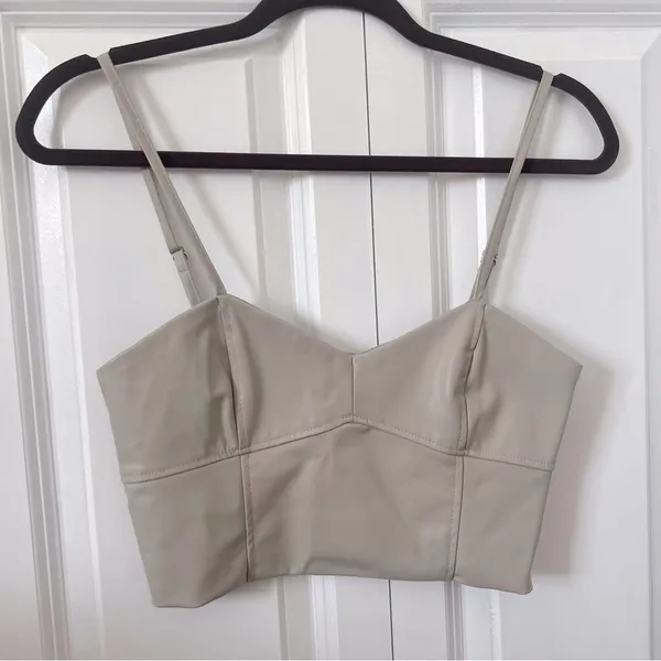Zara Beige Crop Top - Image 3