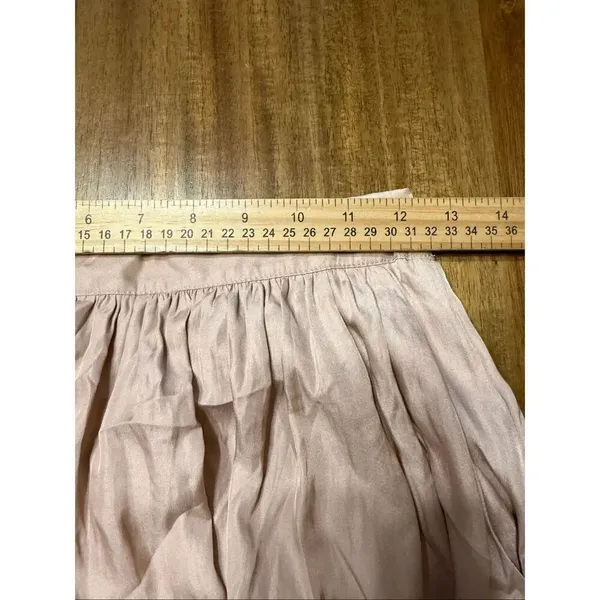 American Eagle Blush Pink Satin Maxi Skirt XS Elastic Waist - Image 5