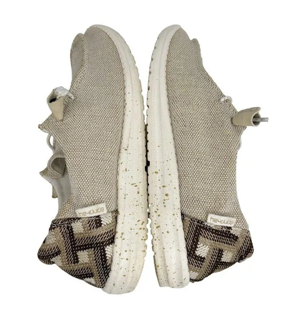 Hey Dude Shoes Wendy Brown Aztec 9 Canvas Slip On - Image 9