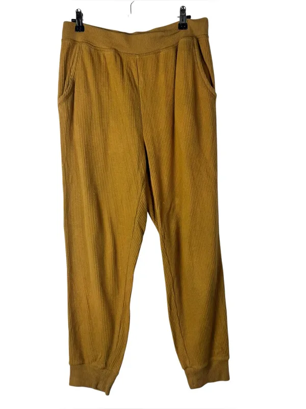 Aerie‎ Mustard Yellow Main Squeeze Thermal Jogger Pants M - Image 2
