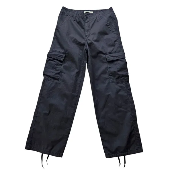 Levis 94 Baggy Cargo Pants Womens 27 Black Wide Leg Skater Paratrooper - Image 2