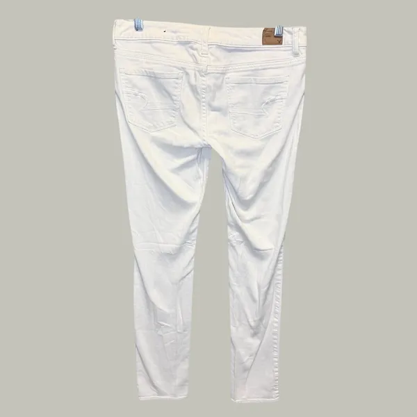 1964 | American Eagle Stretch‎ Skinny White Denim Jeans Womens 4 Regular - Image 2