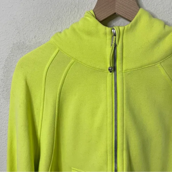 Lululemon Scuba Oversized Half Zip‎ Hoodie Electric Lemon Womens Size XL / XXL - Image 6