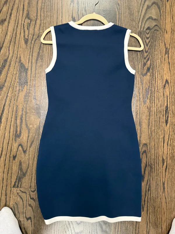 Sincerely Jules Navy and White Mini Dress - Image 4