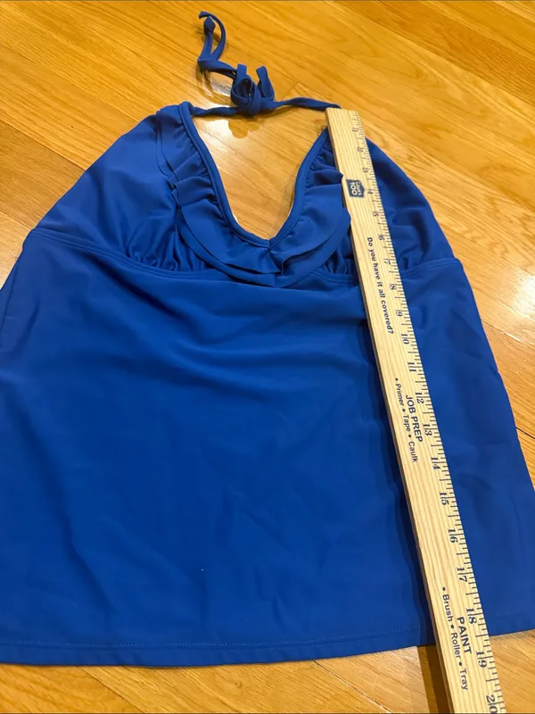 Old Navy royal blue tankini top size large . - Image 3