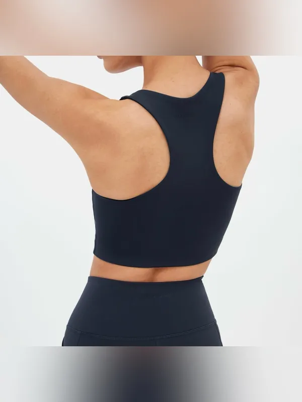Girlfriend collective grey Skyline Paloma Racerback Bra size L - Image 2