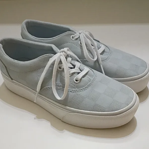 Vans Doheny Light Blue Checkered Sneakers - Image 2