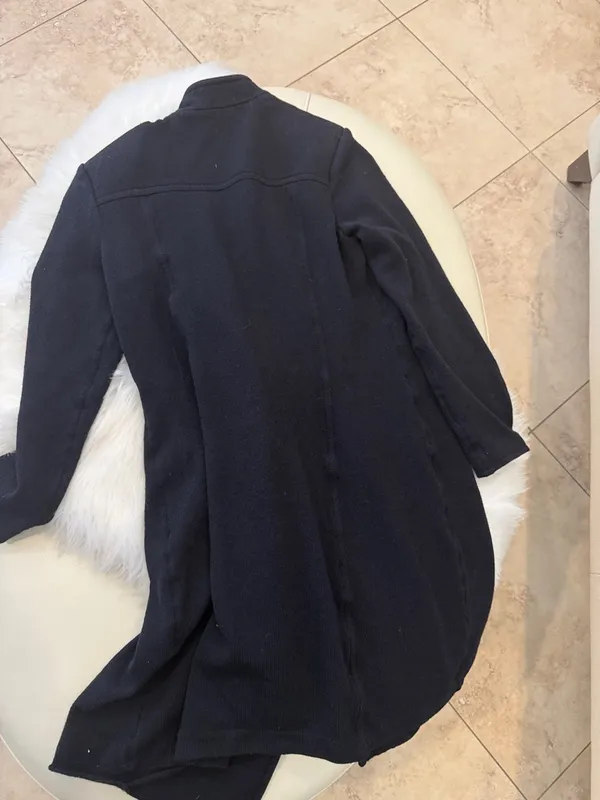 St. John Black Long Cardigan Jacket with Decorative Buttons - Image 6