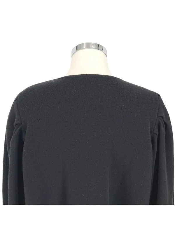 Express Black Puff Sleeve Open Cardigan Sweater Minimalist Quiet Luxury Size XL - Image 6