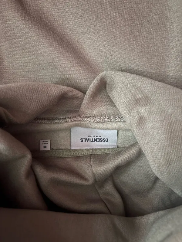 Essentials Fear of God Khaki Hoodie - Image 2