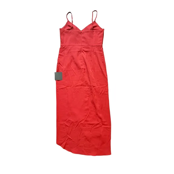 Lulus Midi Dress Women Medium Red Sleeveless Tulip Wrap Skirt Cocktail Party - Image 8