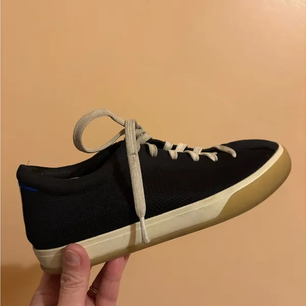 Rothy’s The Lace-Up Sneakers in Black - Image 7