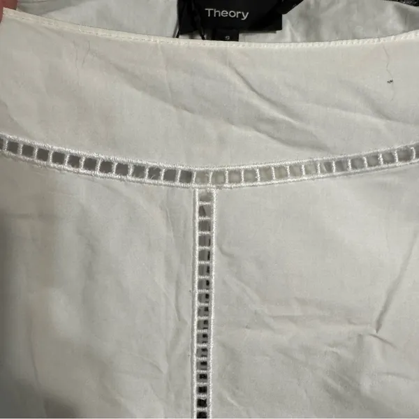 Theory Women’s White Ladder Eyelet Top - Image 6