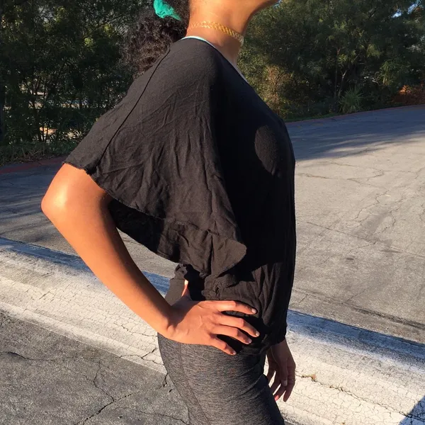 New York And Company Black Flowy Top - Image 4