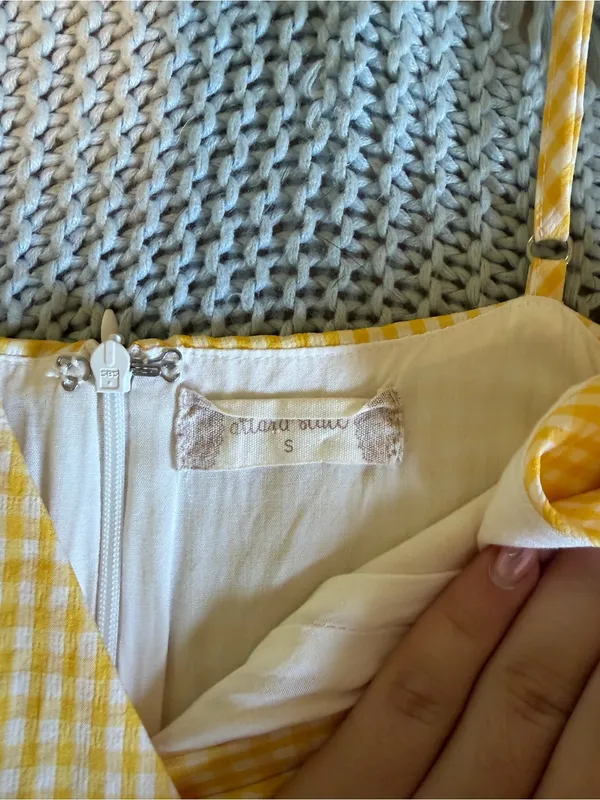 Altar'd State Yellow Gingham Ruffle Sundress - Image 3