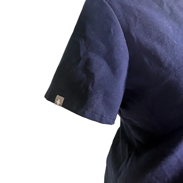 FIGS Technical Collection Scrub Top Womens XXS Navy Blue V Neck Medical Uniform - Image 6
