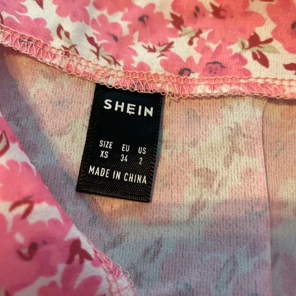 SheIn Pink Floral Wide Leg Shorts - Image 2