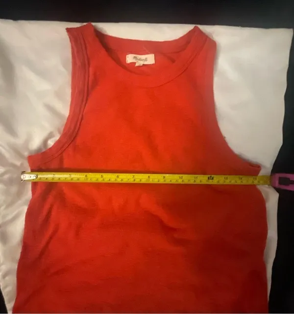 Madewell Orange Westville Tank M AN456 Casual Dopamine Boho Classic Preppy Twee - Image 5