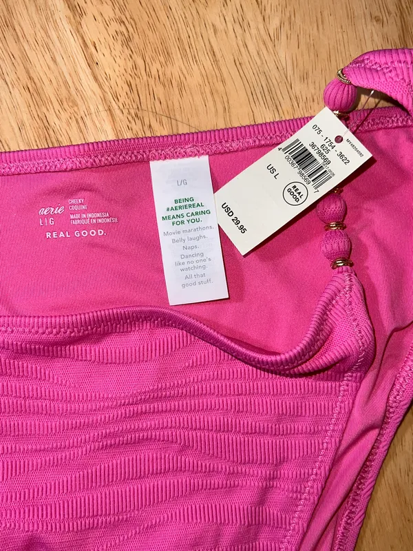 Aerie Large Women's Pink Bikini Bottoms BNWTS $29.95 - Image 8