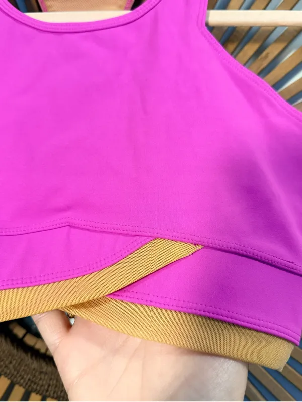 Free People Movement Palm Sorings Sports Bra Magenta Athleisure Active Sporty - Image 5
