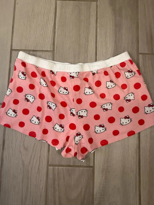 Hello Kitty Pink and Red Bow Cotton Shorts - Image 3