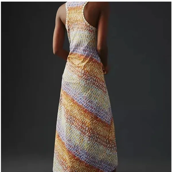 ANTHROPOLOGIE Daily Practice Purple Motiff Treasure Dress size small - Image 4