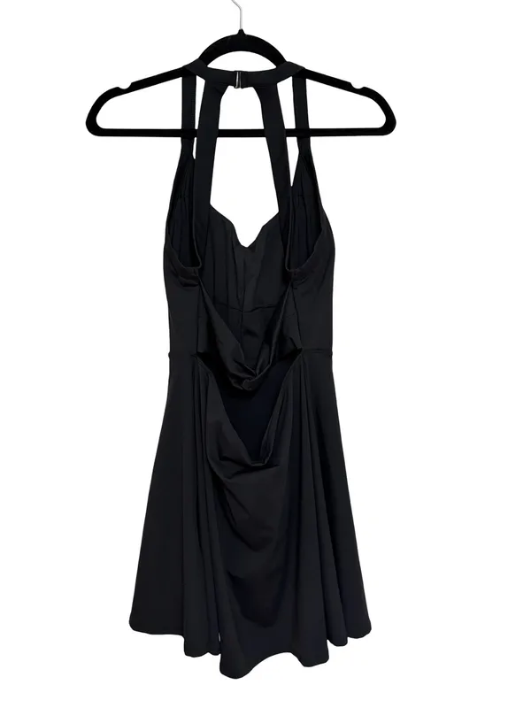 NEW Halara SoftlyZero Airy Backless Twisted Active Dress in Black - Size L - Image 6