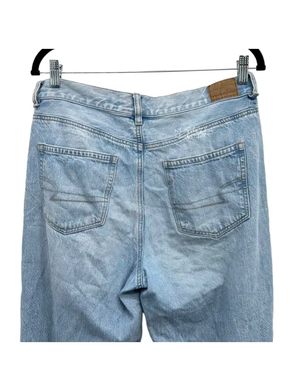 American Eagle Ripped Distressed Knee Holes Mom Jeans 8 - Image 3