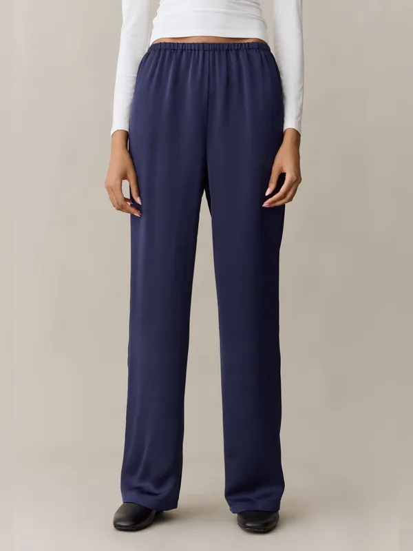 NWT Theory CAARA Ivanna Pant Navy Blue Size Large L Few Moda - Image 2