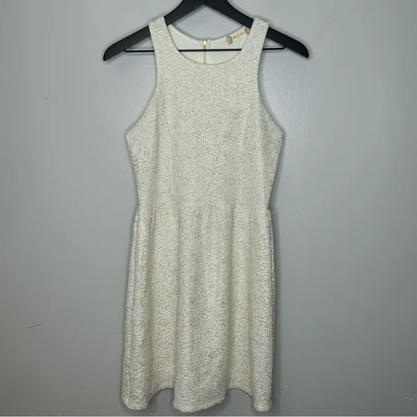 Altar'd State Off White Dress with Gold Sparkles Size M NWT - Image 2