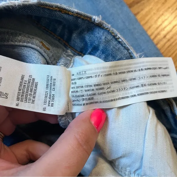 Abercrombie & Fitch the ankle straight ultra high rise jean size 25 / 0 - Image 6
