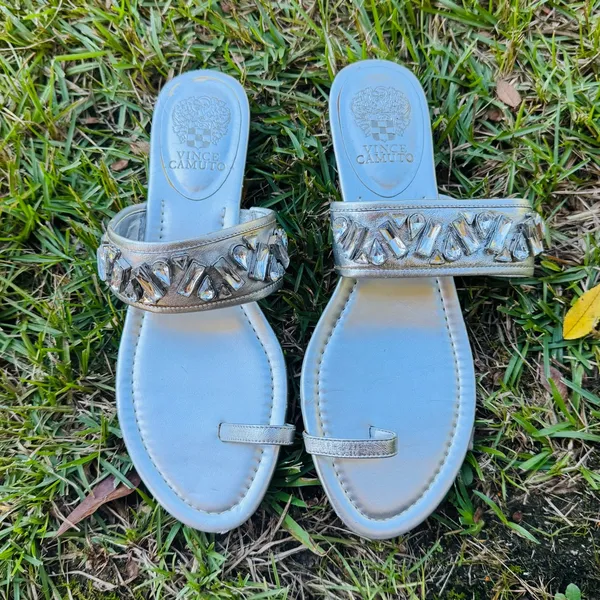 Vince Camuto Silver Women's Sandals Size 9 - Image 3