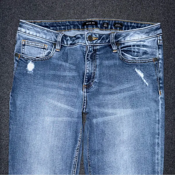 MISS ME Jeans Ankle Skinny Women’s 30 x 26.5 Distressed Medium Wash Split Hem - Image 3